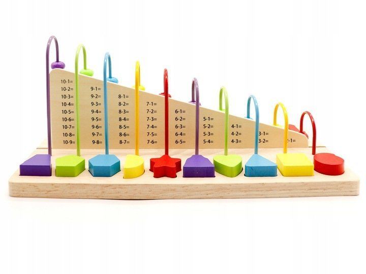 Educational abacus & wooden numbers