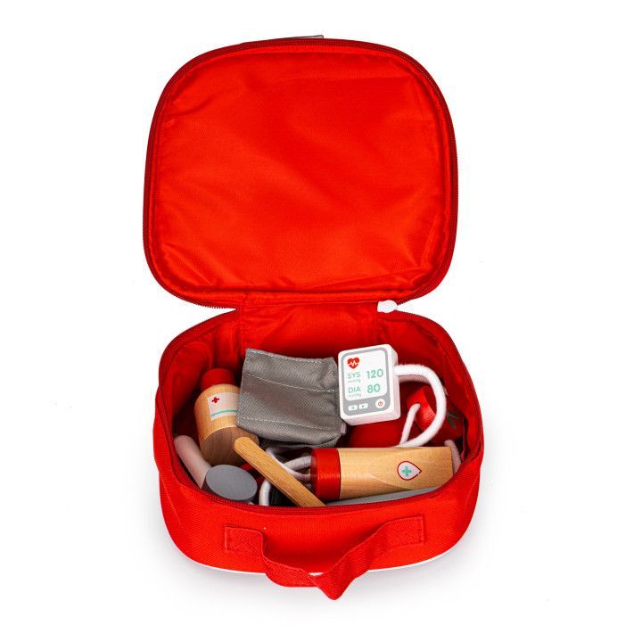 Wooden medical kit 9 pieces