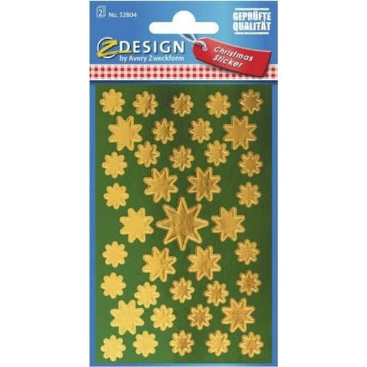 Z-Design Stickers - Golden Stars 52804 AVERY ZWECKFORM