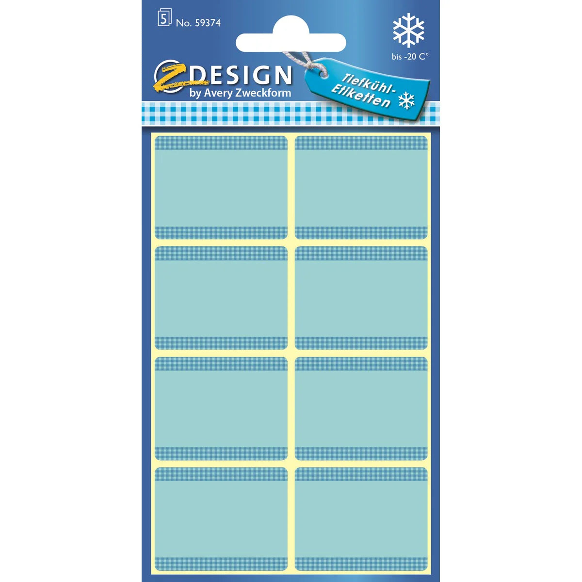 Avery ZDesign labels blue