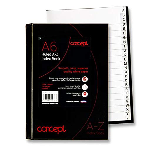 A6 Hard Cover Ruled A-Z Index Book