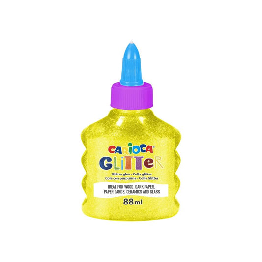 Carioca Glitter Glue Yellow 88ml