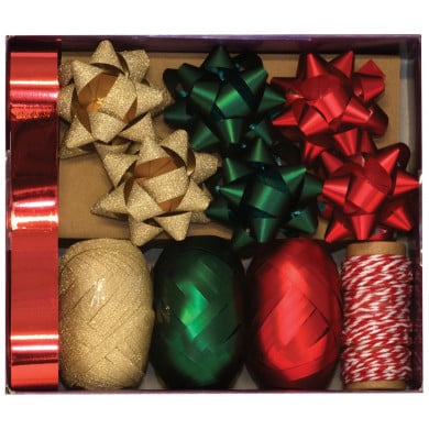 CHRISTMAS BY VIOLET RIBBON AND BOW SET - TRADITIONAL