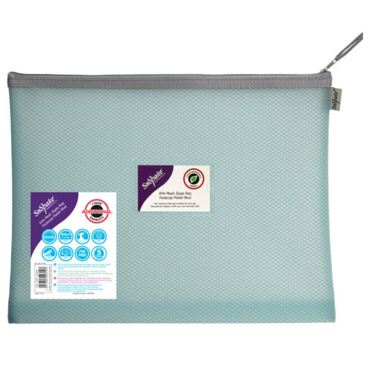 Snopake Mesh Zippa Bag - A4 Pastel Blue