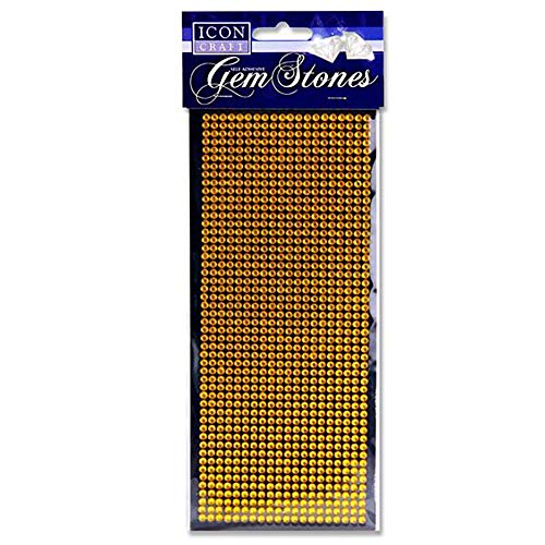Icon Craft Card 1000 Self Adhesive - Gem Stones - Gold