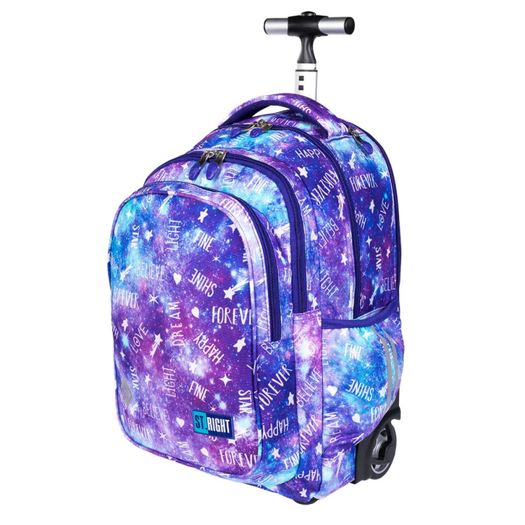 Galaxy Girl 3 compartment Trolley Backpack  44x33x25cm