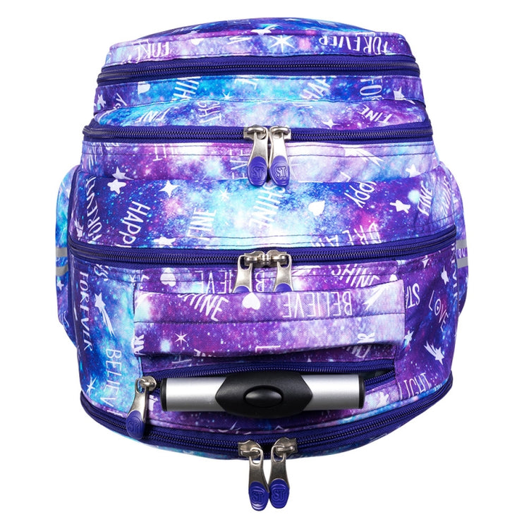 Galaxy Girl 3 compartment Trolley Backpack  44x33x25cm