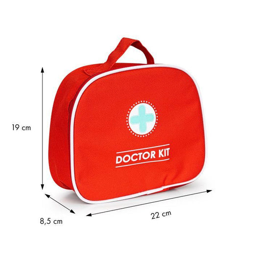 Wooden medical kit 9 pieces