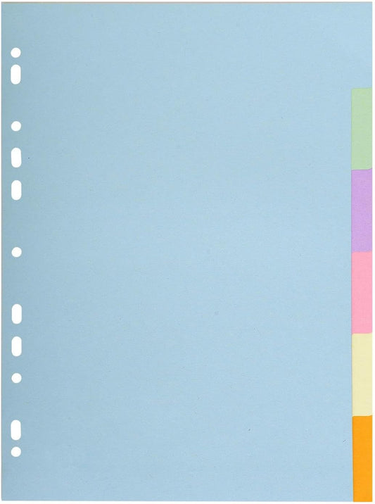 Exacompta A4 6 Pastel coloured dividers