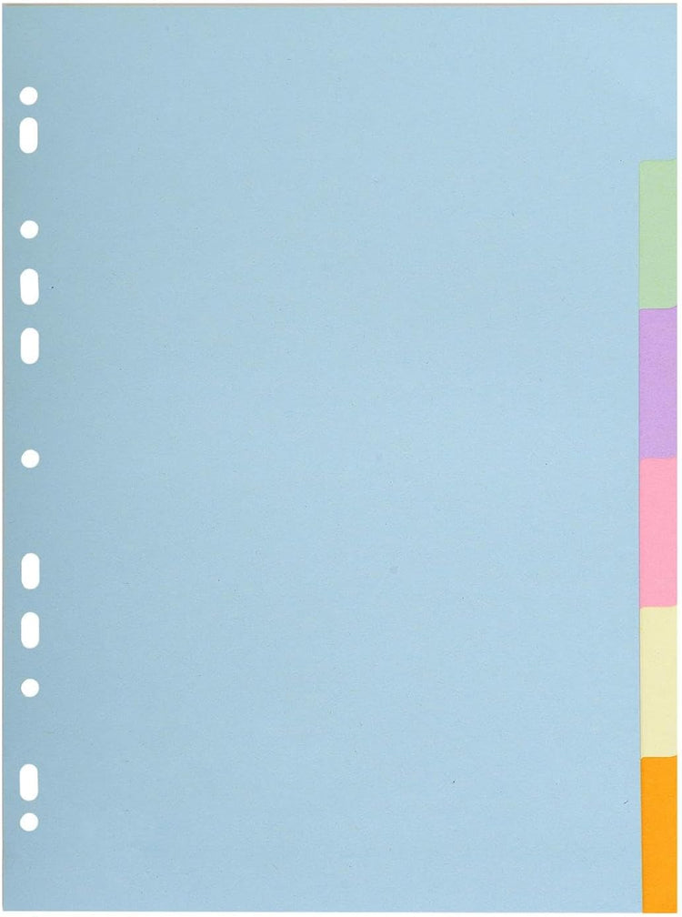 Exacompta A4 6 Pastel coloured dividers