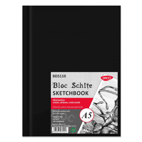 A5 Daco Hardbound Sketch Book 110 sheets, 110g
