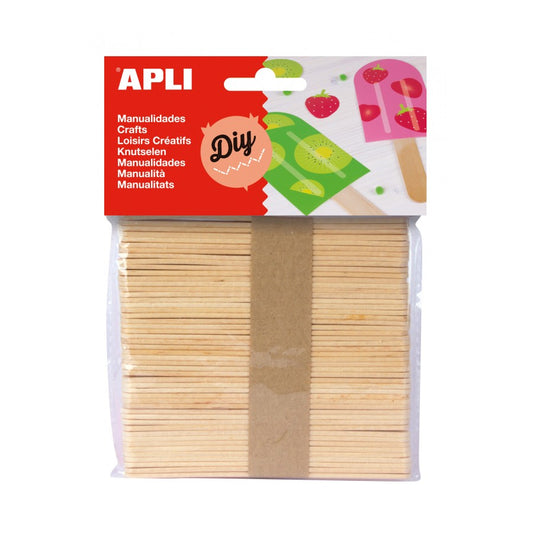 Wooden sticks natural 50 u.