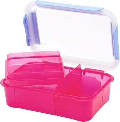 Smash LEAK PROOF BENTO LUNCHBOX 1.6L - Assorted Blue/Pink