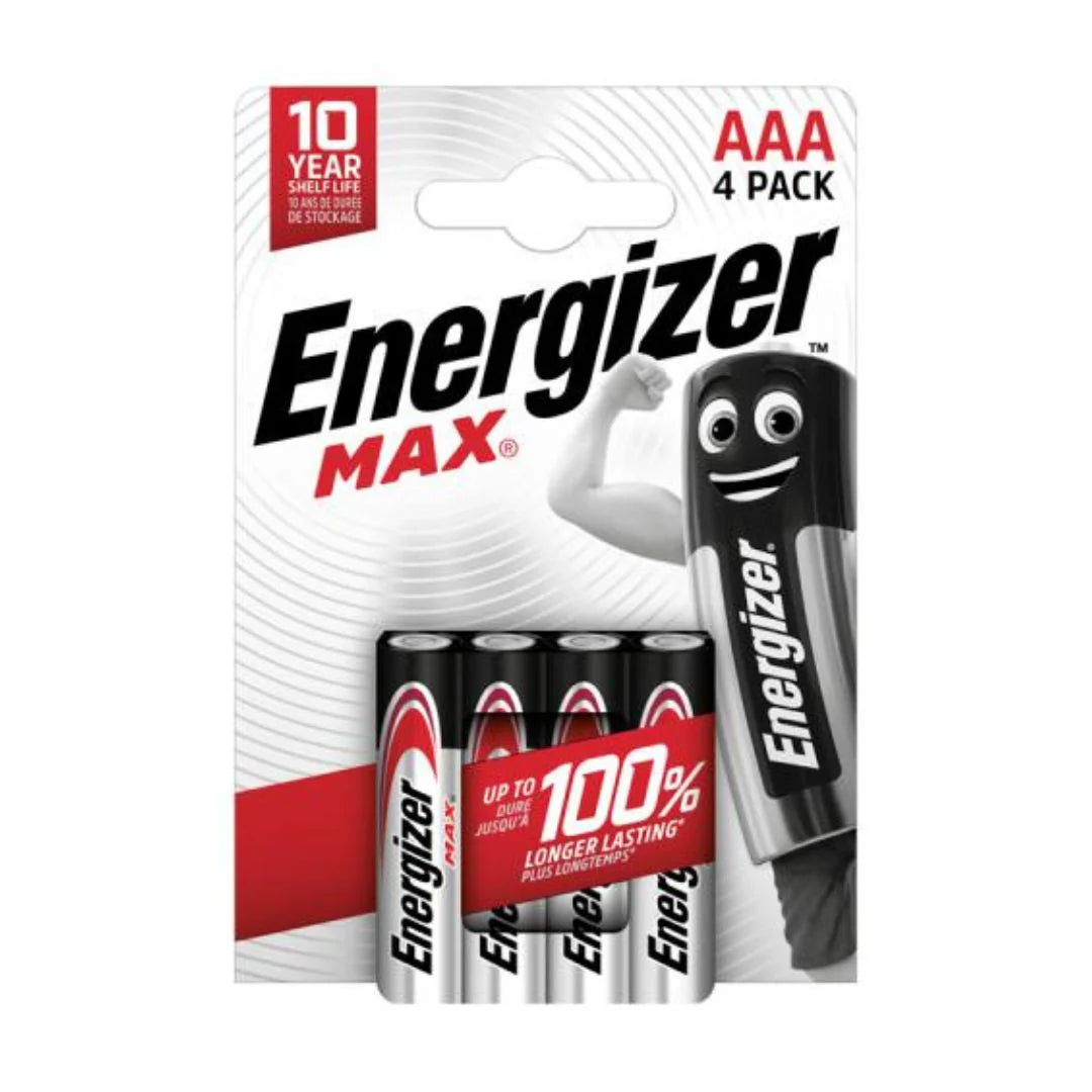 Energizer Max AAA batteries - packet of 4