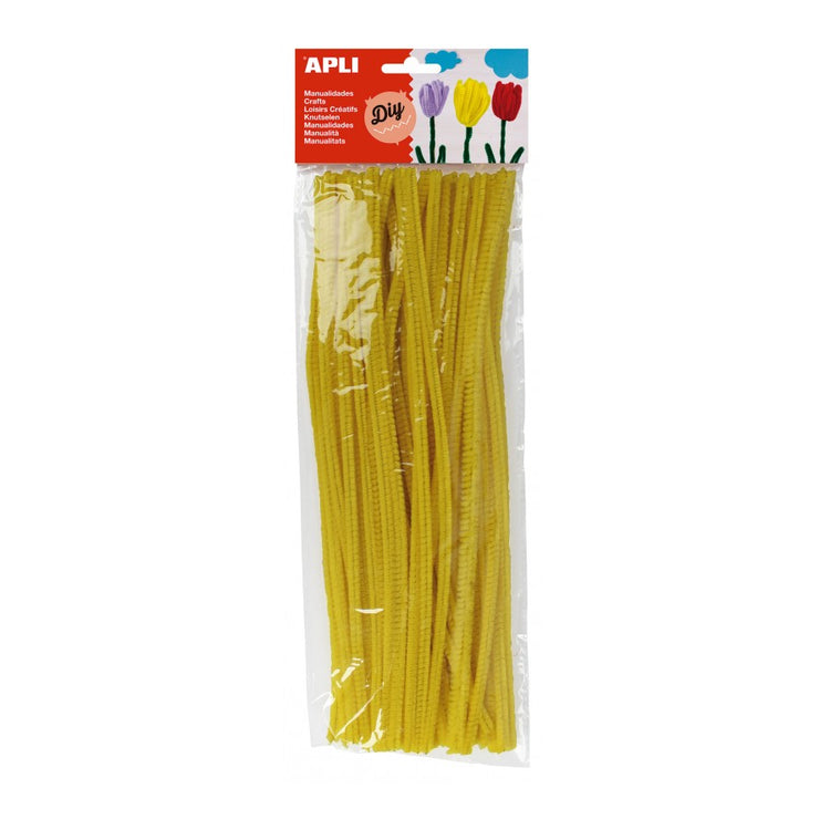 Pipe cleaners yellow (Choose amount or pack of 50)