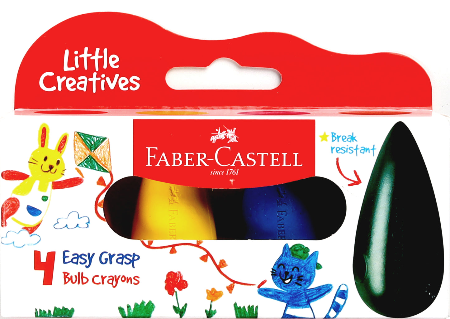 Faber-Castell Little Creatives Easy Grasp Bulb Crayons Pack of 4