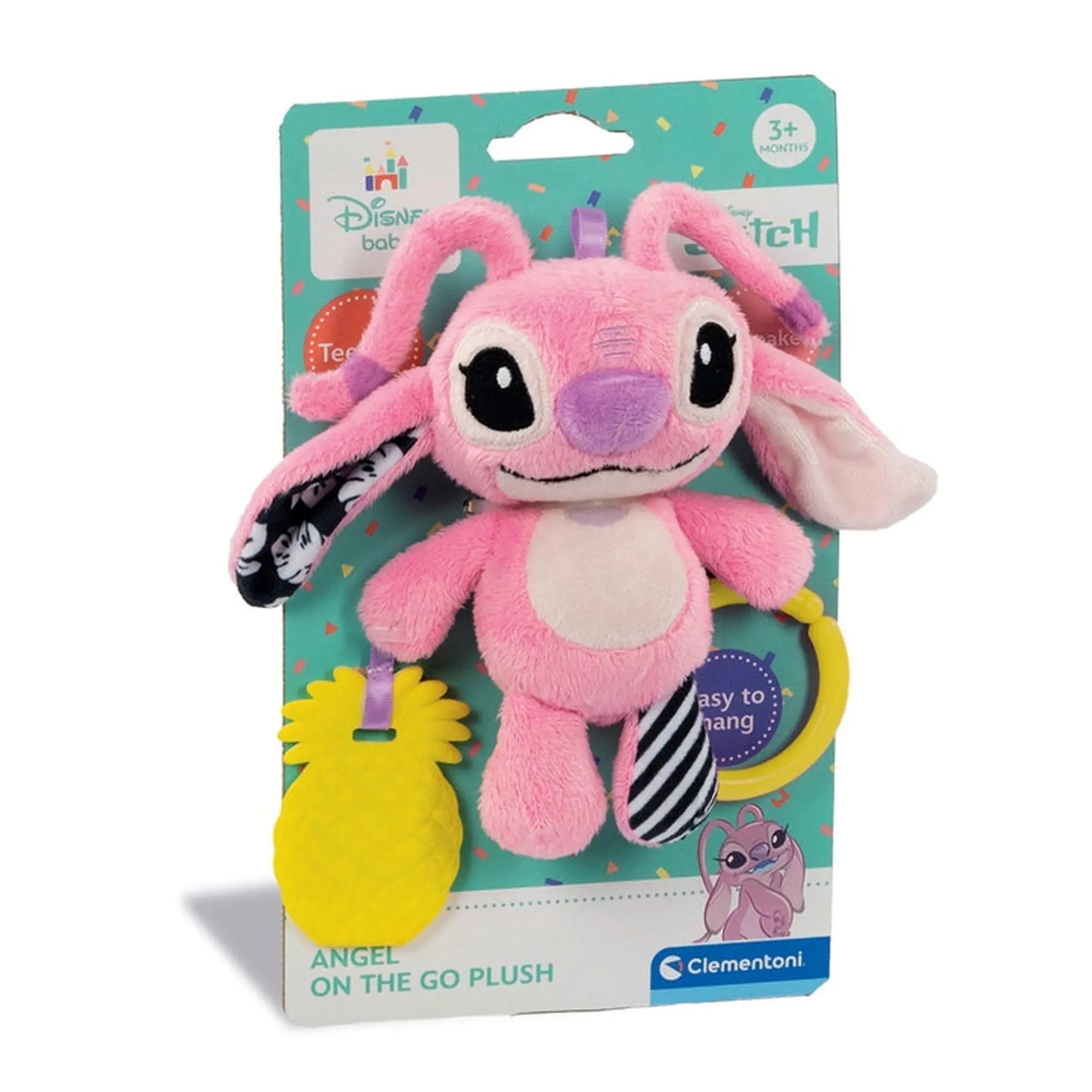 Clementoni - Disney Baby Stitch Angel Soft Rattle Pink – Kiddietot