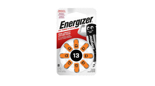 Energizer Hearing Aid Battery, Zinc-Air, 1.4V, 280mAh, Pack of 8 pieces