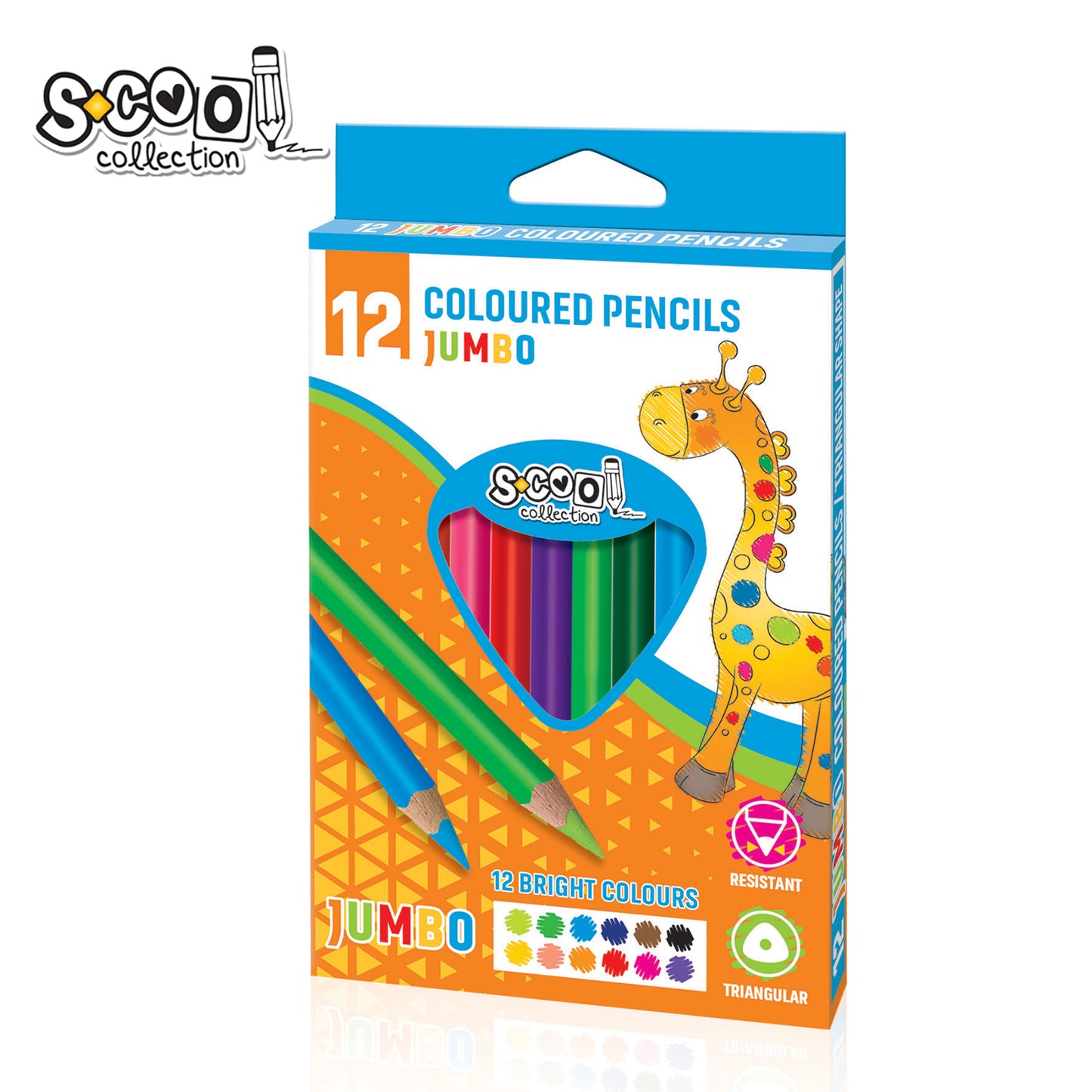 COLOURED PENCILS JUMBO 12PCS SC181