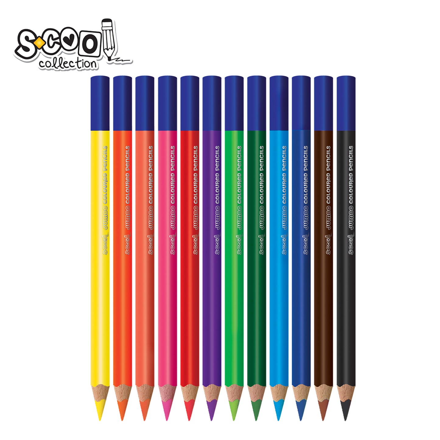 COLOURED PENCILS JUMBO 12PCS SC181
