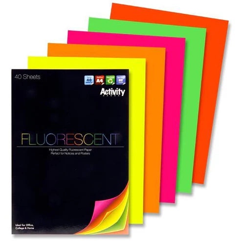 Fluorescent A4 Paper X40 Sheets