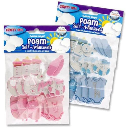 3D Foam Stickers Crafty Bitz Baby Boy or Baby Girl