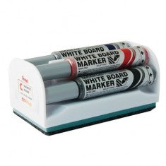 White Board Eraser & 4 markers Pentel