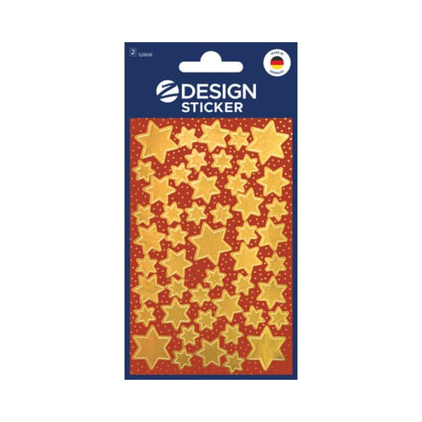 Z-Design Stickers - Gold Stars 52806 AVERY ZWECKFORM