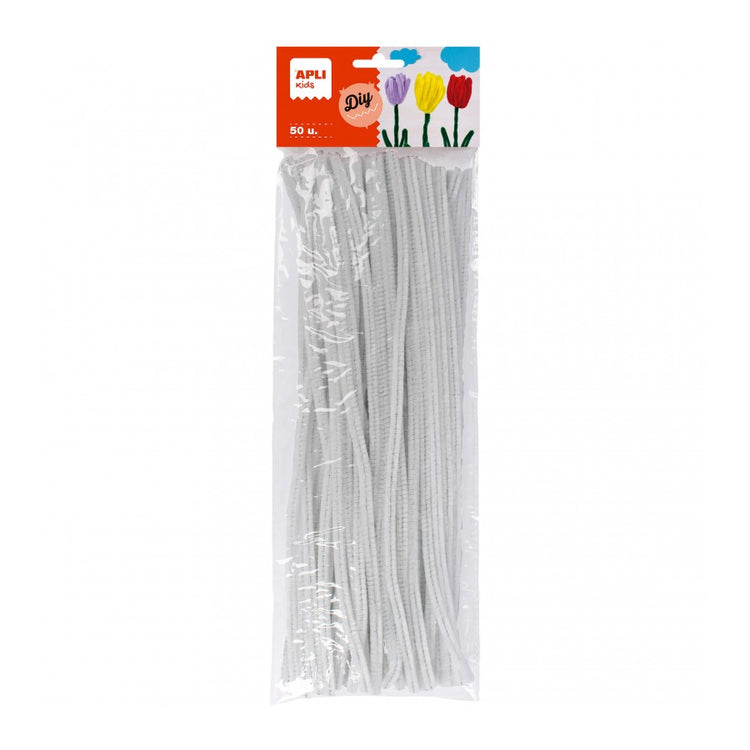 Pipe cleaners white (Choose amount or pack of 50)