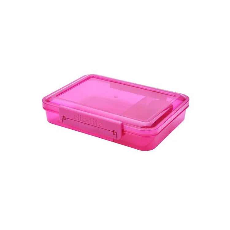 Clic-tite Rectangular Trio 1.1l Berry lunch box