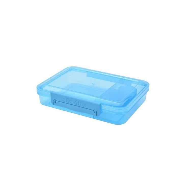 Clic-tite Rectangular Trio 1.1l Blue lunch box