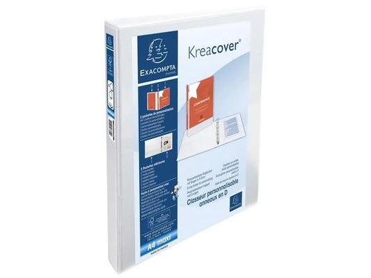 RING BINDER A4 4 ring 10mm White - Exacompta