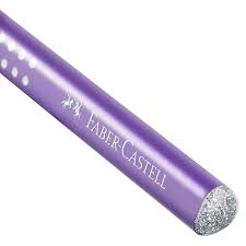 Faber Castell Jumbo Sparkle Grip Pencil Violet Metalic