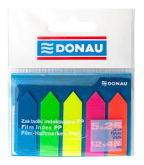 Sticky strips arrow index 42x12mm neon assorted colours