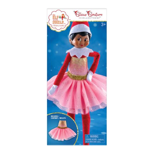 ELF ON THE SHELF CLAUS PINK SPARKLY PARTY DRESS