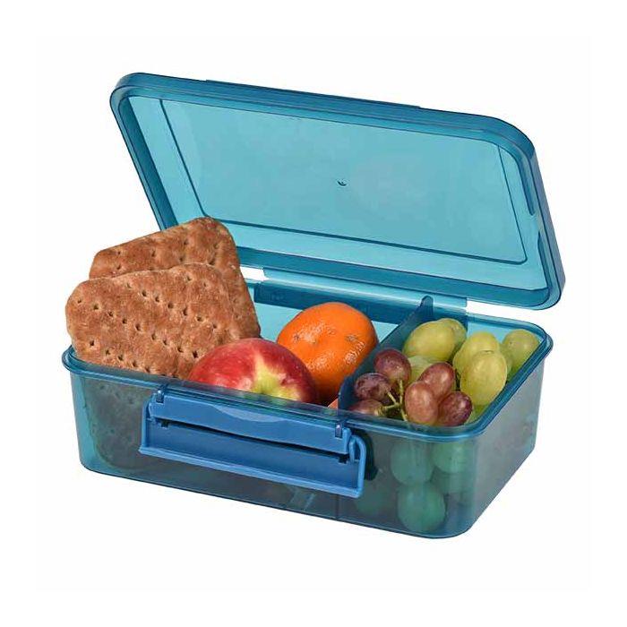 Clic-tite Rectangular Duo 1.5l Blue lunch box