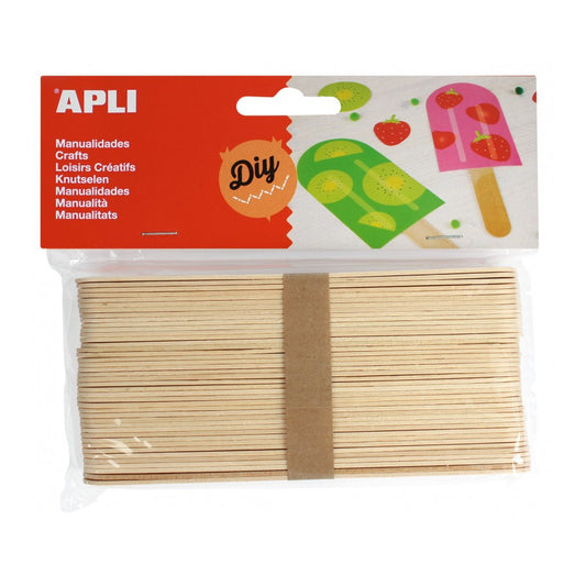 Jumbo wooden sticks natural 40 u.
