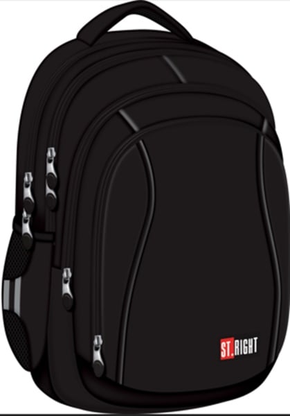 St.Black 4 compartment Backpack BP04 42x30x20cm