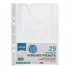 Punched Pockets A5 - 35 Microns Clear ( X 25 )