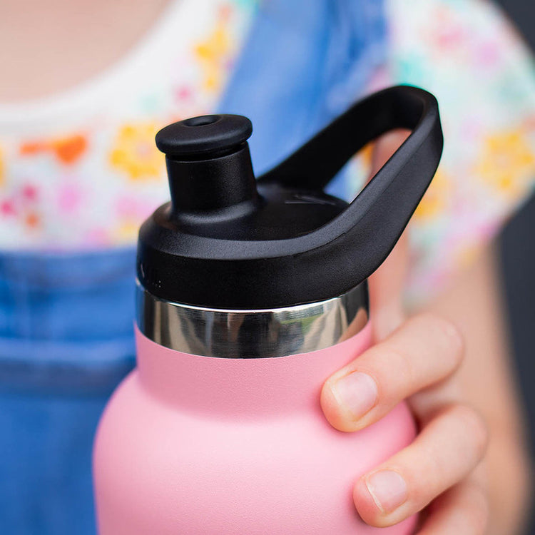 MontiiCo Mini Thermos Bottle- Stainless Steel - Strawberry Pink - 350ml