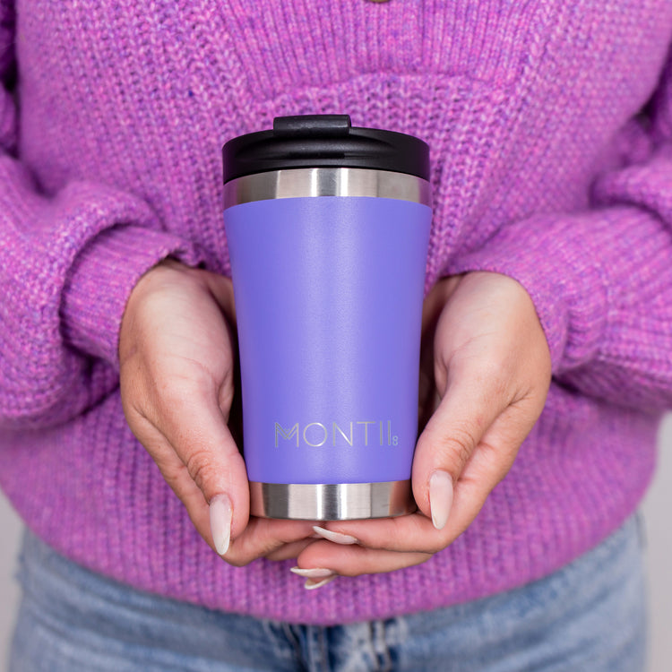 MontiiCo Regular Thermos Coffee Cup - with lid - Grape Purple  -  350ml