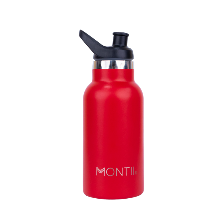MontiiCo Mini Thermos Bottle- Stainless Steel - Cherry Pink - 350ml