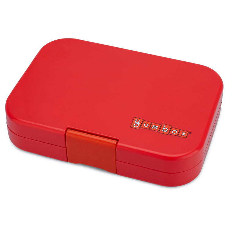 Yumbox Leakproof Sandwich friendly Bento box - Panino 4-sections Roar red / Polar bear tray