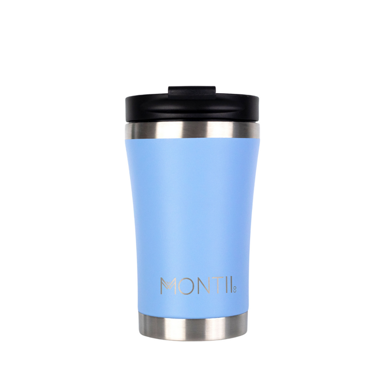 MontiiCo Regular Thermos Coffee Cup - with lid - Sky Blue -  350ml