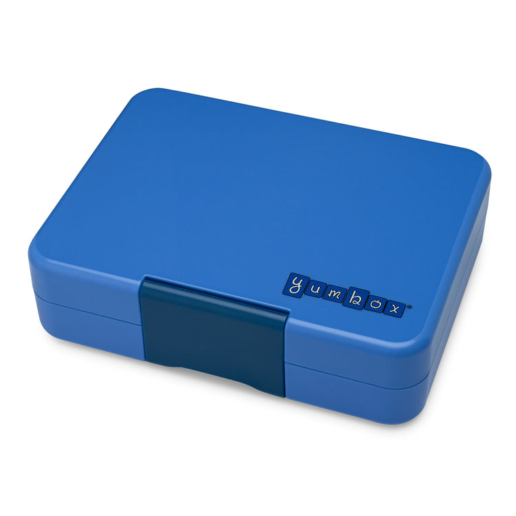 Yumbox Snack size Bento box 3-sections True Blue / Rocket tray