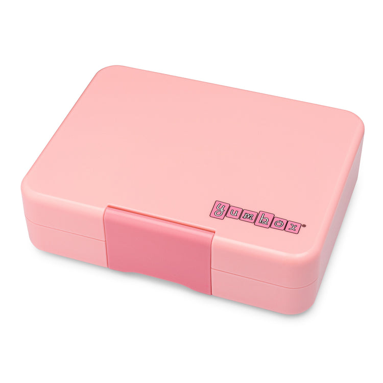 Yumbox Snack size Bento box 3-sections Cool pink / Rainbow tray