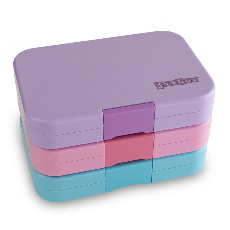 Yumbox Tapas XL - leakproof Bento lunchbox - 5 sections - Capri pink / Bon appetit tray