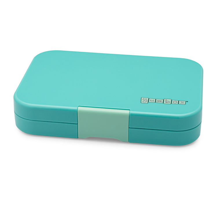 Yumbox Tapas XL - leakproof Bento lunchbox - 5 sections - Antibes Blue / Groovy tray