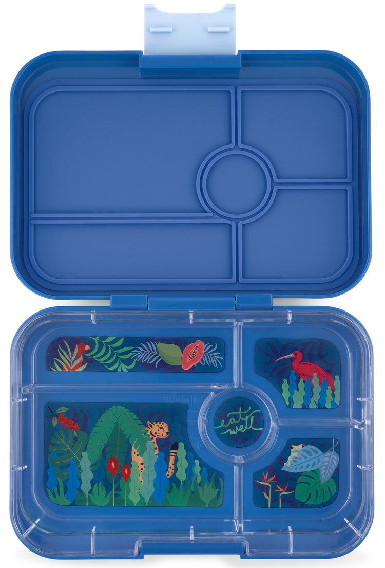 Yumbox Tapas XL - leakproof Bento lunchbox - 5 sections - True Blue / Jungle tray