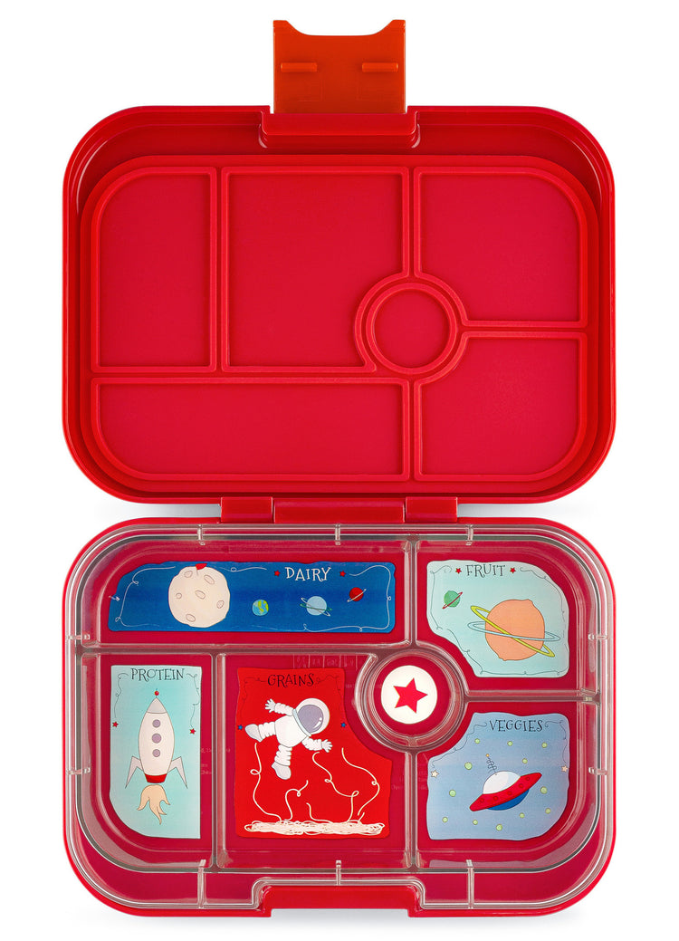 Yumbox Leakproof Bento Box - Original 6-sections Roar red / Rocket tray